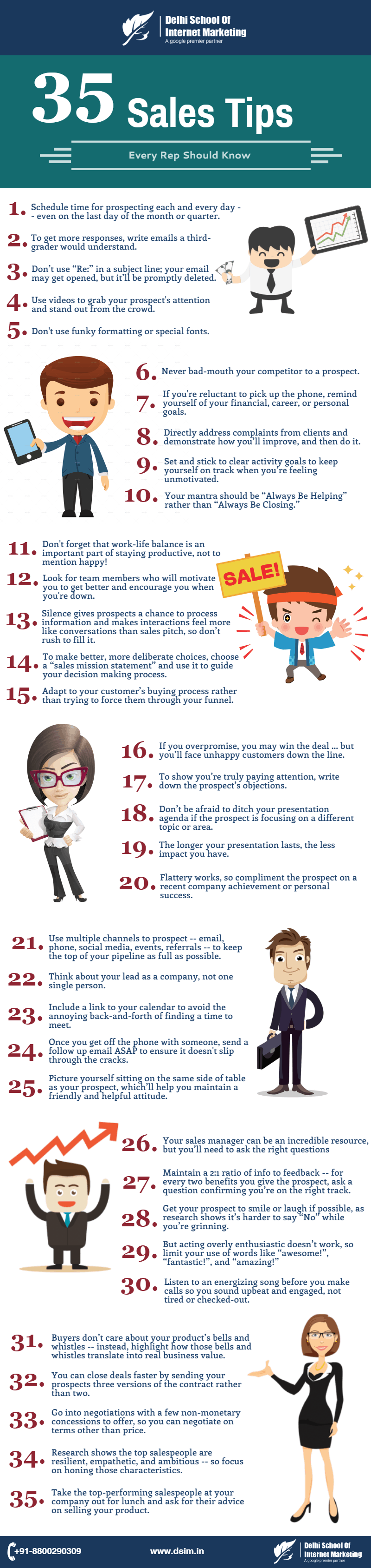 [INFOGRAPHIC] 35 Tips You Won't Succeed In Sales Without
